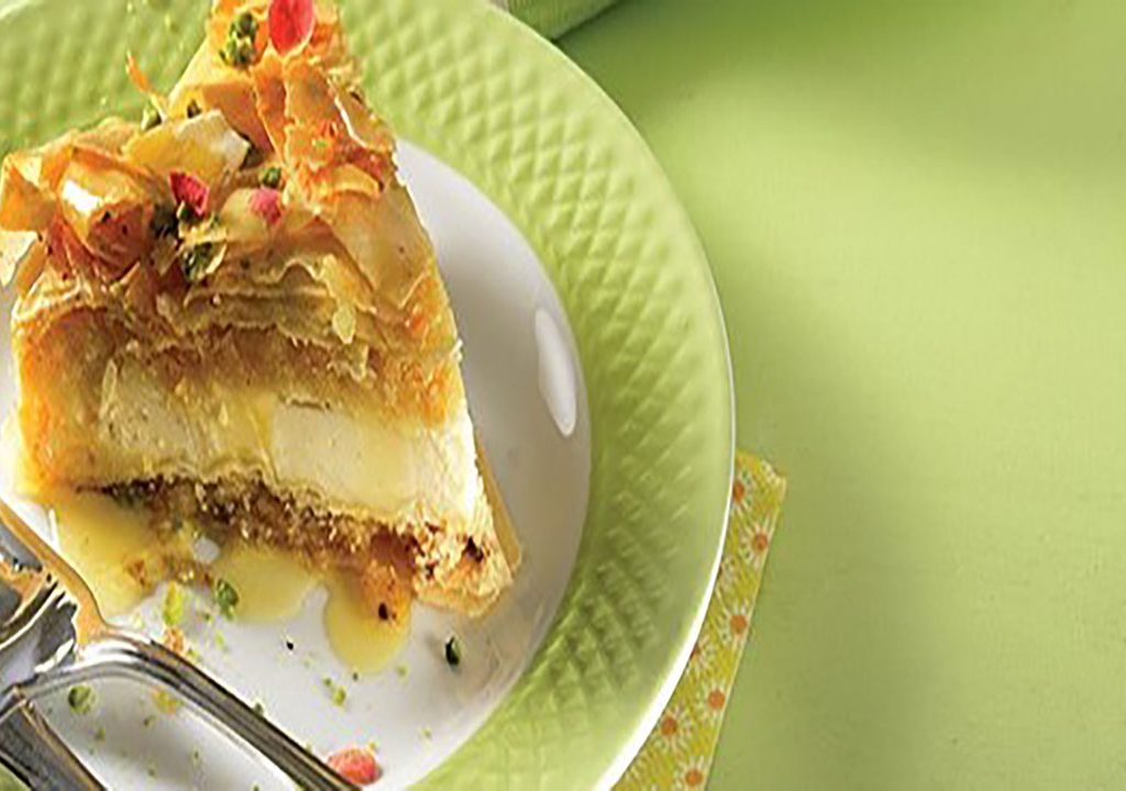 تهیه چیز کیک باقلوا