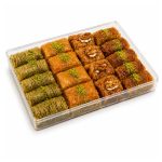 باقلوا ترکیبی مغزدار با ظرف کادویی